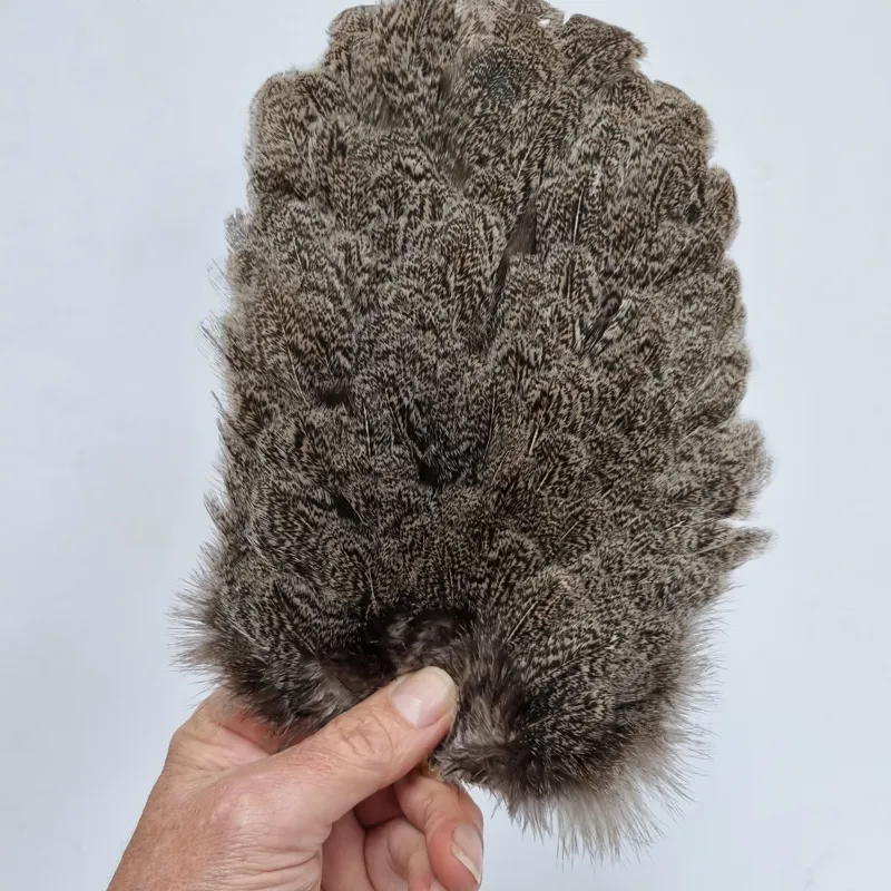 Whiting Coq de Leon Hen Saddle in Silver Speckled-6